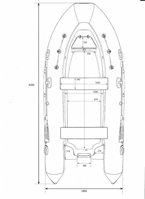Надувная моторная лодка FORTIS 430 РИБ