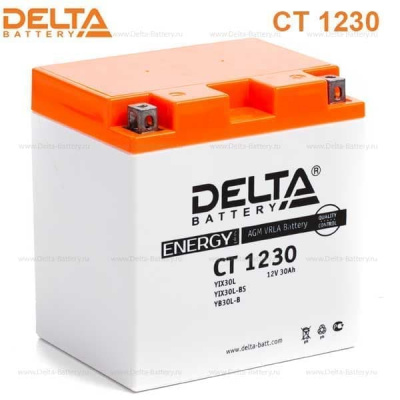 Аккумуляторная батарея Delta CT 1230 (12V / 30Ah)